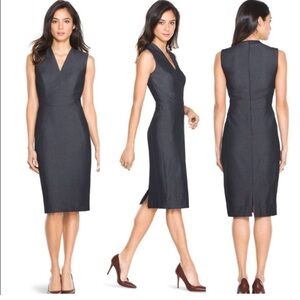 NWT White House Black Market Sleeveless Denim Sheath Women's 6